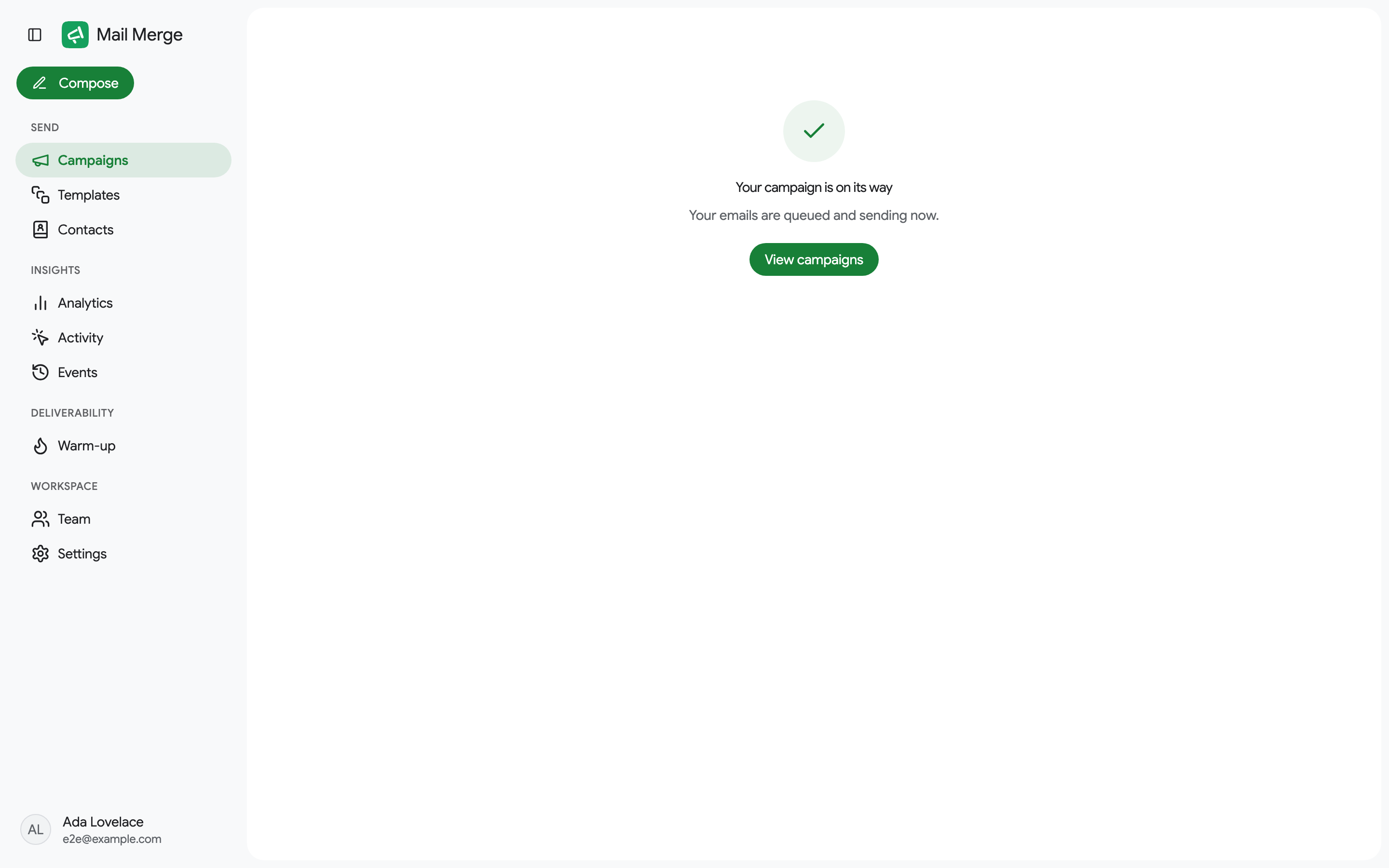 A confirmação A campanha está a caminho